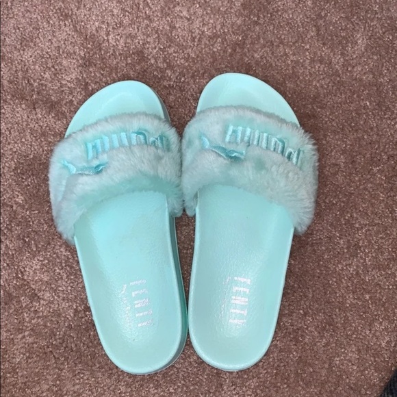 Fenty fur slides Fenty fur slides